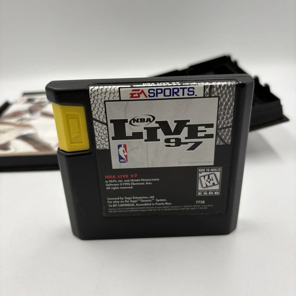 Vintage NBA Live 97 Sega Genesis Basketball Game CIB Complete‎ EA Sports 1996